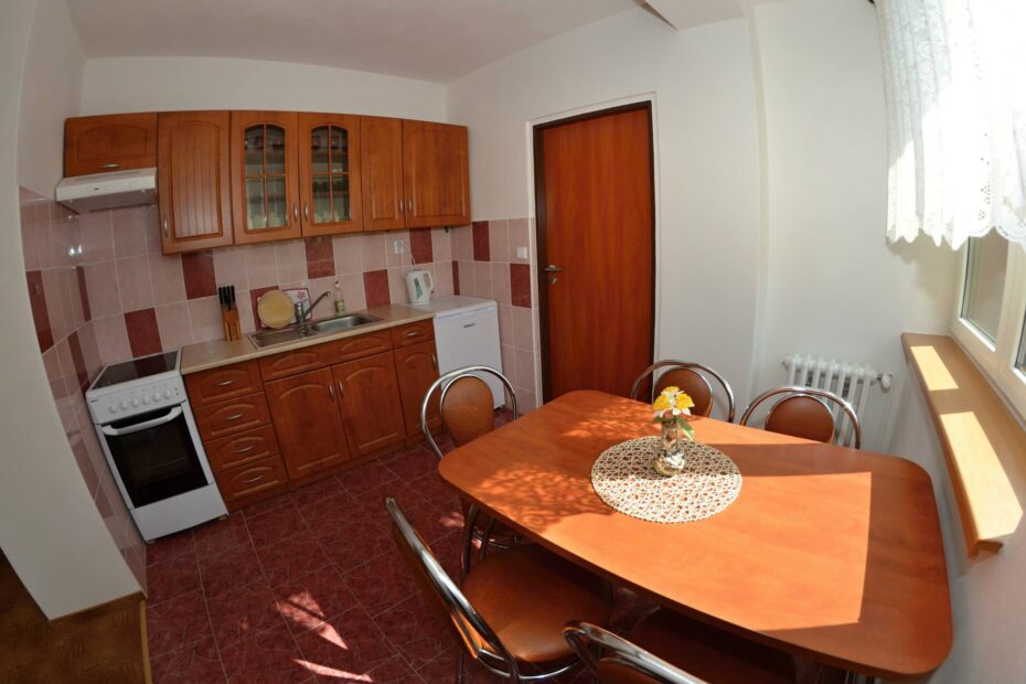 Pětilůžkový apartmán 1 patro Kuchyň Penzion Chriby Staré Hutě.jpg